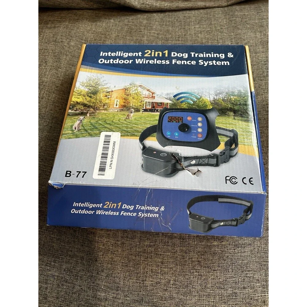 Intelligent 2 In 1 Dog Training Wireless Fence System KD660B Untested